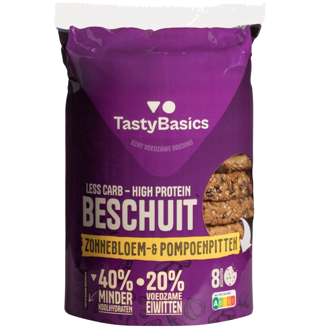 beschuit zonnebloem- en pompoenpitten