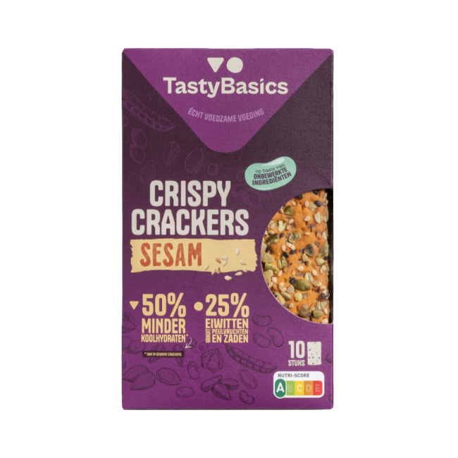 Crispy crackers sesam